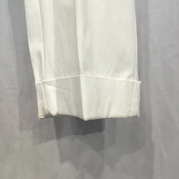 Style & Co Capris Bright White Cuffed Stretch Off Center Closure Women's Size 8 - Picture 7 of 8